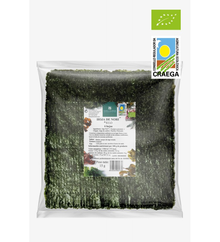 Hojas de nori eco -6 unidades-