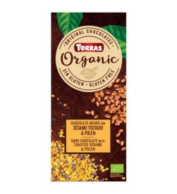 Chocolate sésamo tostado y polen bio 100gr