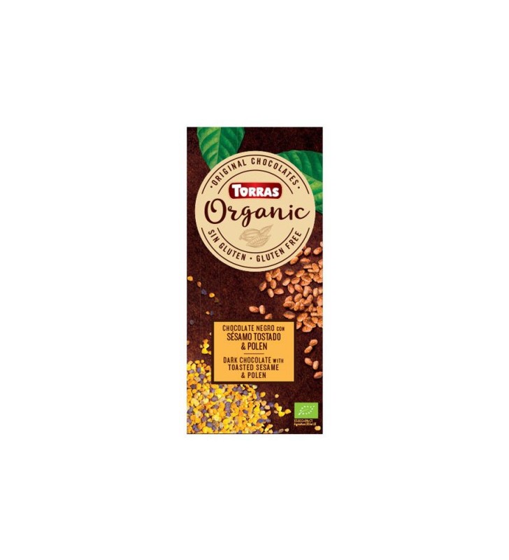 Chocolate sésamo tostado y polen bio 100gr
