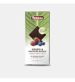 Chocolate negro frutas del bosque stevia