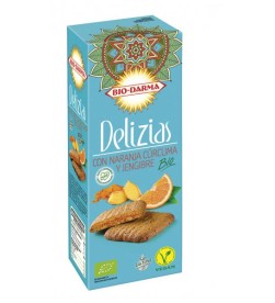 Delizias naranja curcuma y jenjibre 125g