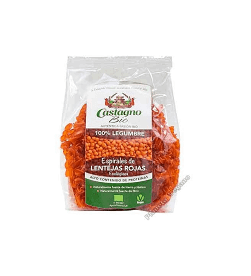 Espirales de lenteja roja bio 250g
