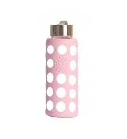 Botella de vidrio rosa 300ml