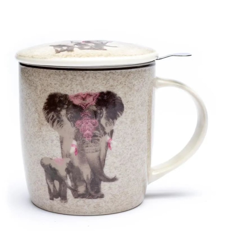 Taza infusionadora de té elefante