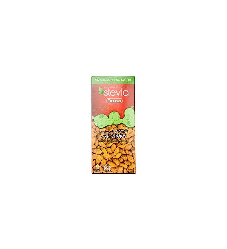 Chocolate leche almendras stevia
