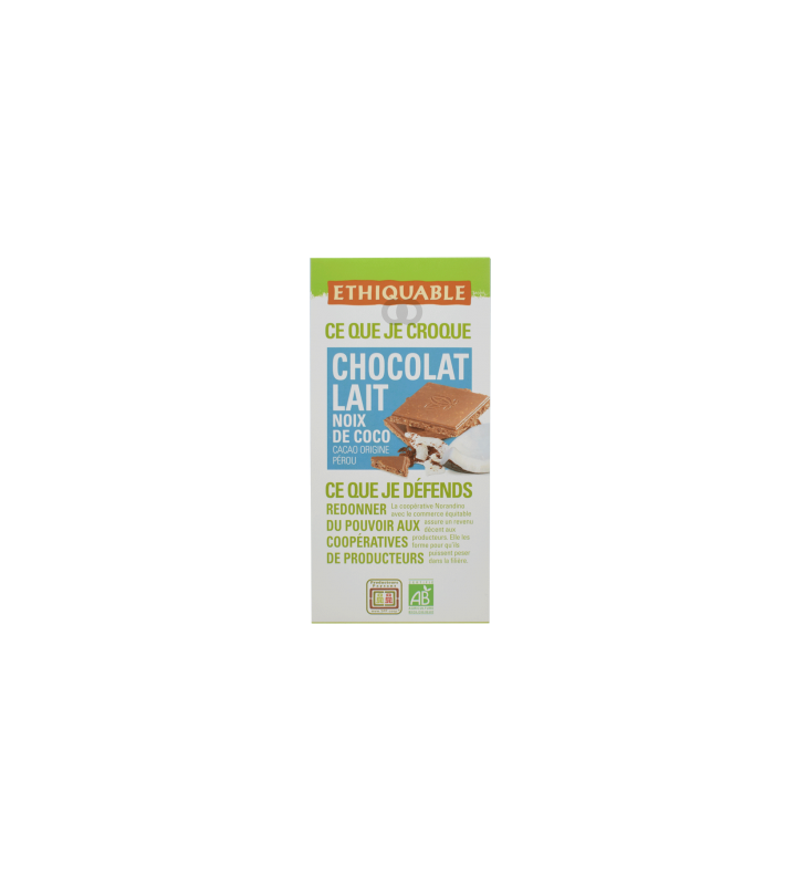 Chocolate leche y coco Ethiquable