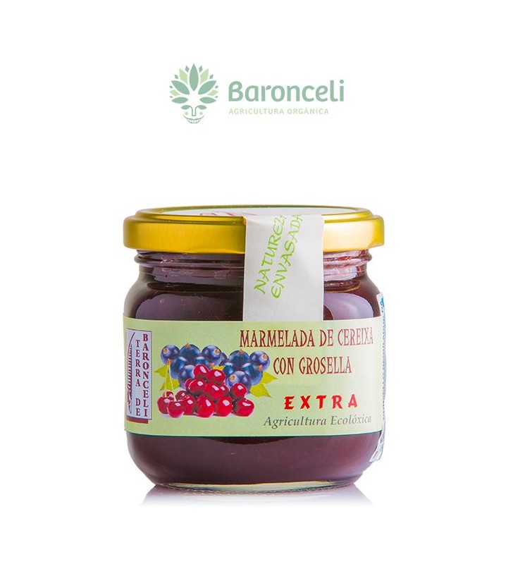 Mermelada cereza y grosella sin azúcar