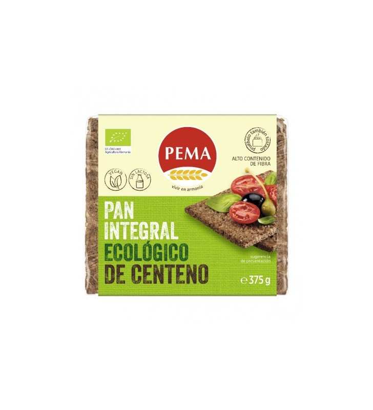 Pan centeno integral 375gr Pema