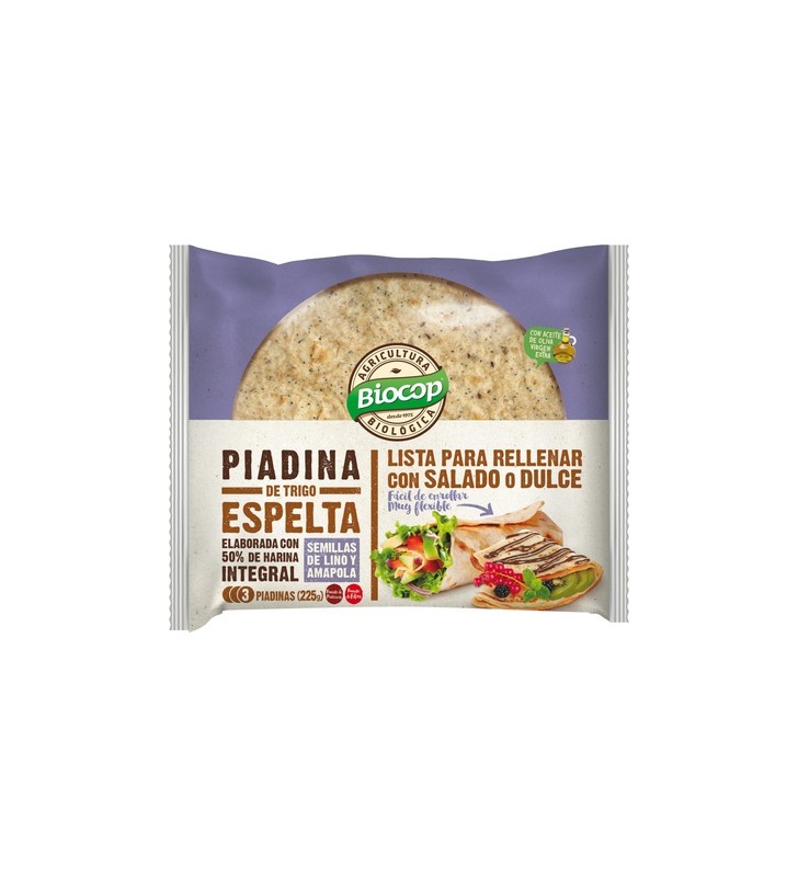 Piadina espelta semillas lino y amapola