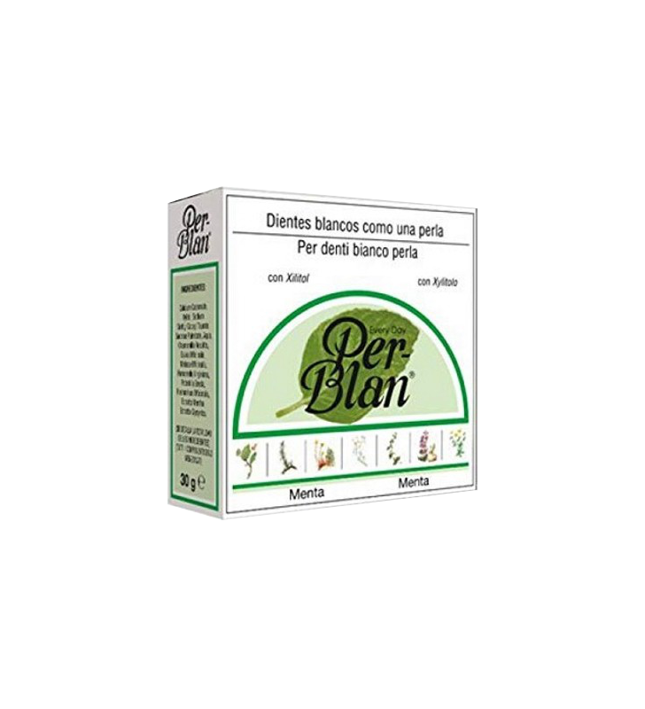 Dentífrico en polvo menta 30gr Perblan