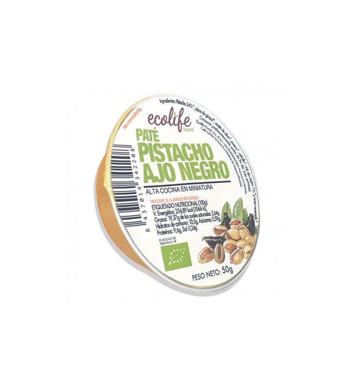 Paté de pistacho y ajo negro bio 50gr
