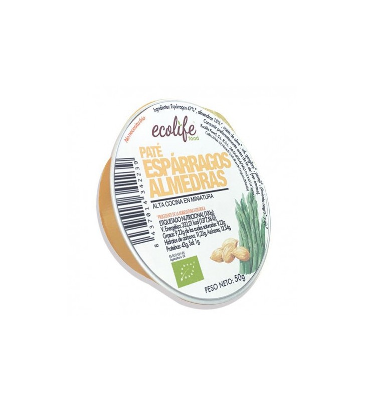 Paté de espárragos y almendras bio 50gr