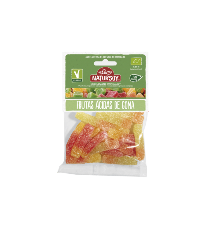 Gominolas frutas ácidas de goma 75gr
