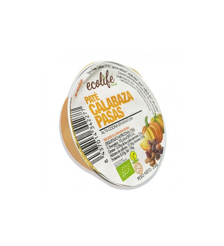 Paté de calabaza con pasas bio 50gr