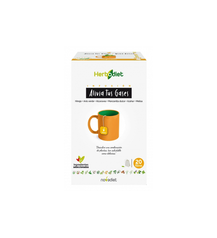 Infusión herbodiet alivia tus gases