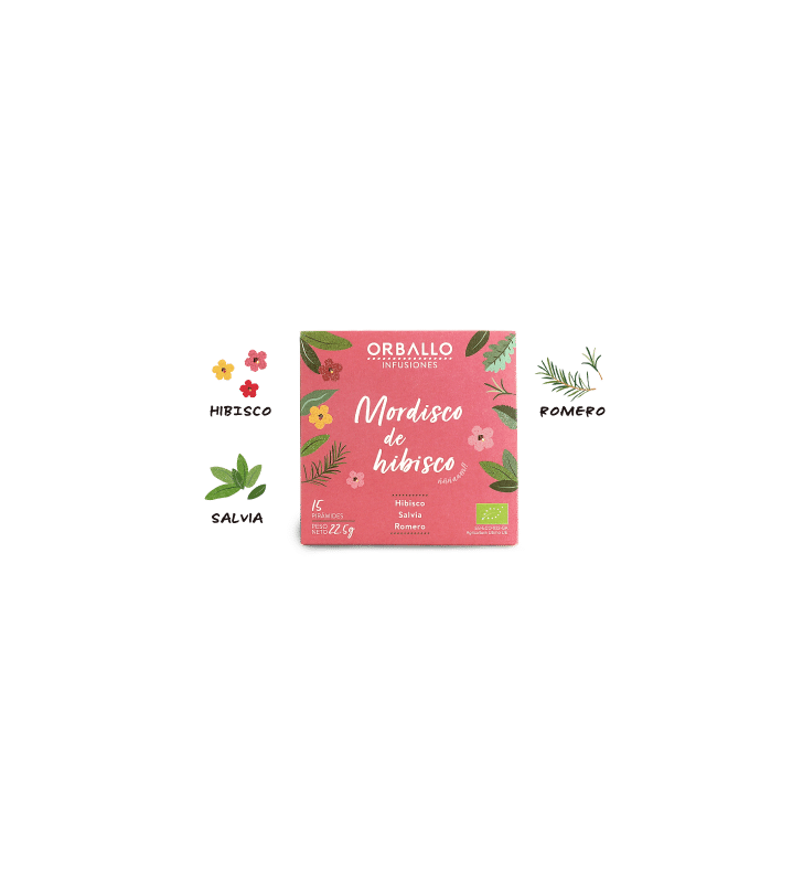 Infusión mordisco de hibisco pirámides