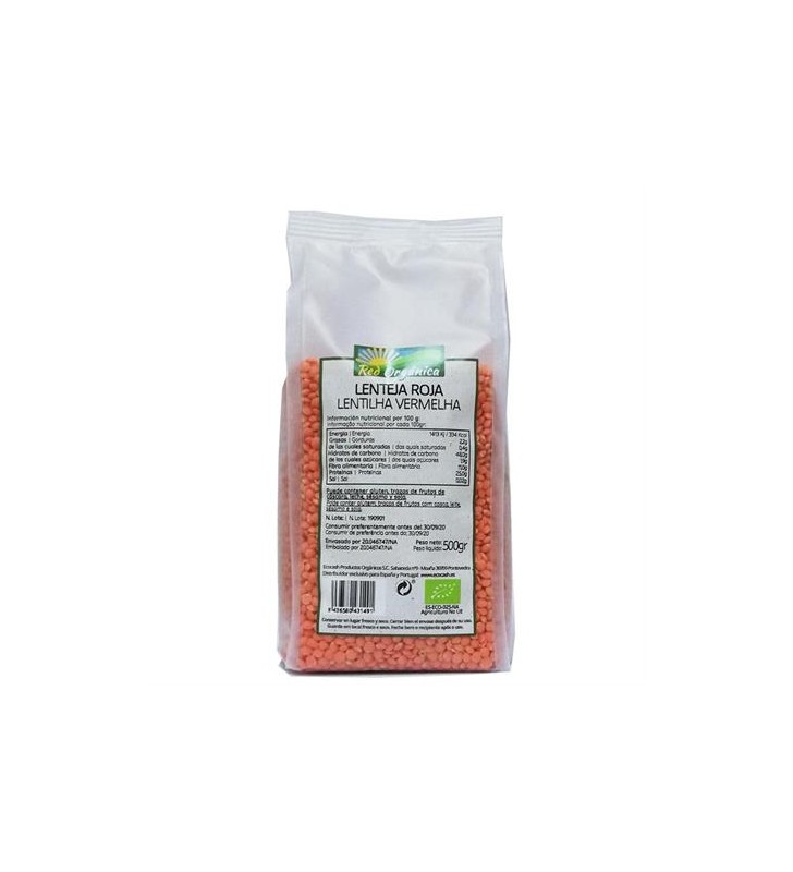 Lenteja roja grano bio 500gr sin gluten
